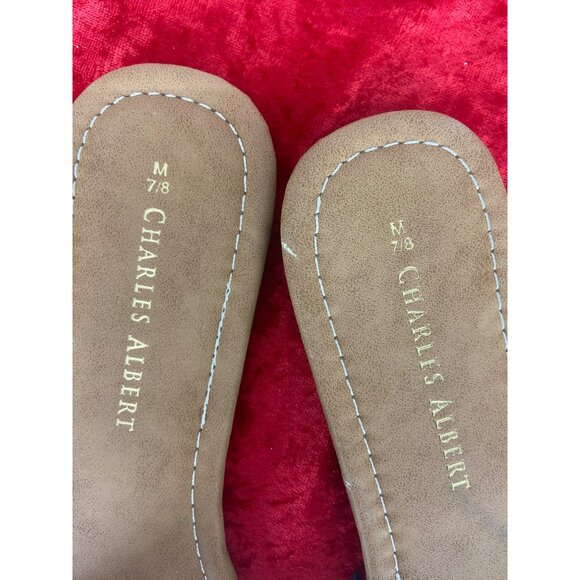 Charles Albert White Carrie Size Extra Large Women's Sandals - Picture 3 of 4